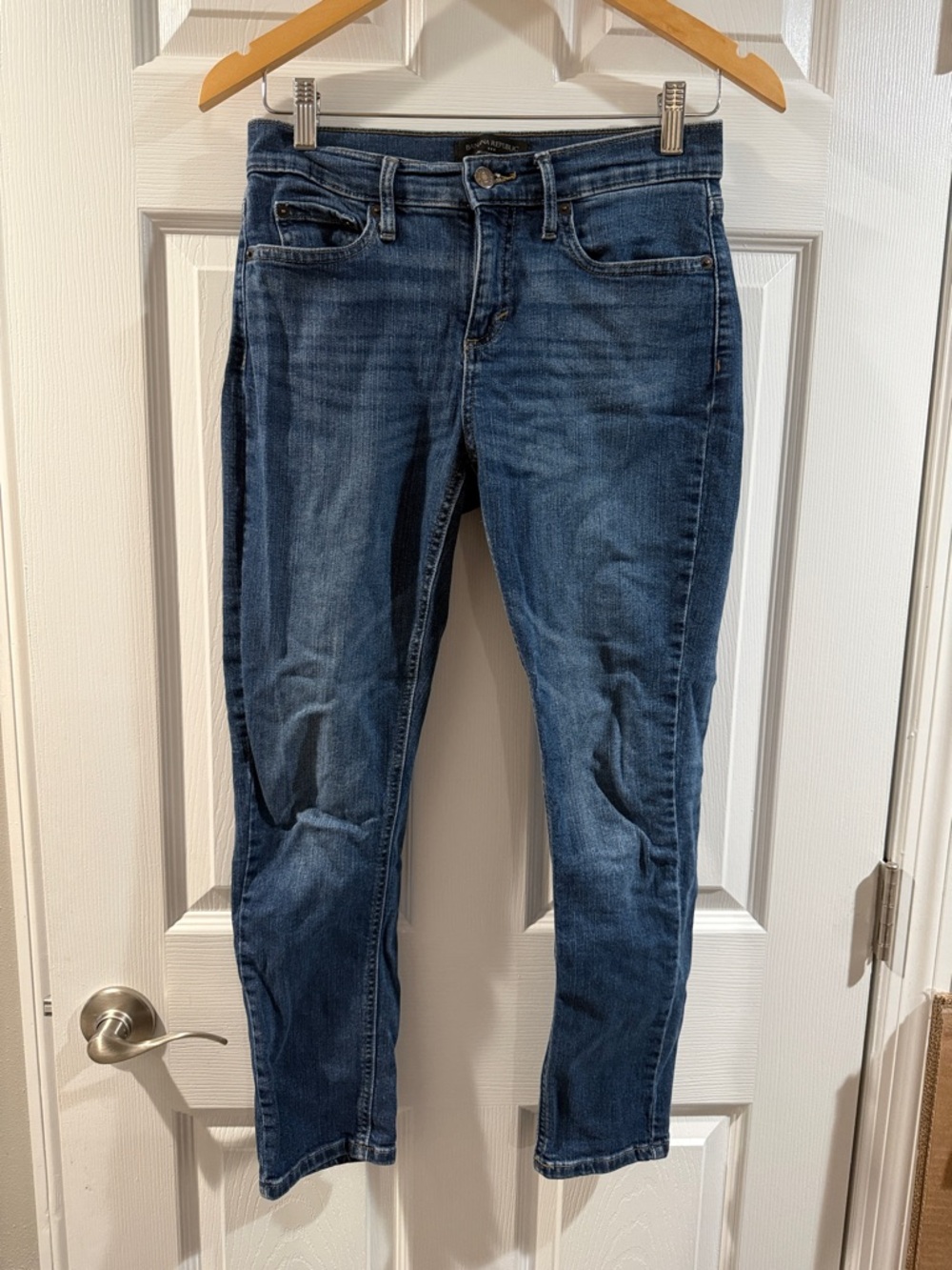 Banana Republic Women’s Dark Blue Girlfriend Jeans - Size 25 / 0 Petite